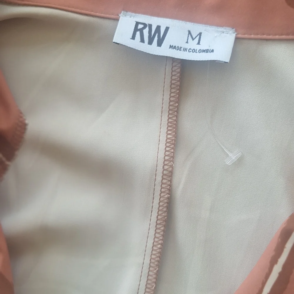 Casual, Cruise Short Jumper By RW&CO. Rust Brown Short Romper  Accents Sz M - Picture 6 of 12